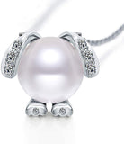 Fine Jewelry Women Gifts for Women 925 Sterling Silver and Pearl Pendant Necklace
