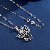 925 Sterling Silver Memory  Angel Necklace Pendant  for Women