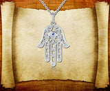 925 Sterling Silver Hamsa Hand of Fatima Evil Eye Necklace for Women Comes with Jewelry Gift Box