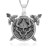 Valknut Viking Knot Norse Runes Odin Pendant Necklace