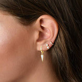 Huggie Earrings Small Hoop Earrings 925 Sterling Silver Gold Plated Opal Mini Hoop Earrings Cute Dainty Birthday Gifts For Women