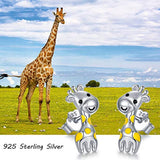 925 Sterling Silver Giraffe Stud Earrings Birthday Gifts for Women