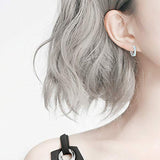 925 Sterling Silver Opal Huggie Hoop Earrings For Women
