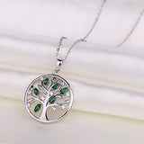 Jewelry 925 Sterling Silver Tree Necklace Tree of Life Pendant for Women Gift