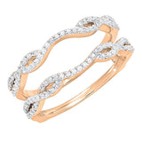 0.35 Carat (ctw) 14K Gold Round Diamond For Women Wedding Band Strengthen Ring 1/3 CT