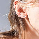 Rainbow Earrings 925 Sterling Silver Cloud Earrings Cubic Colorful Zirconia Rainbow Stud Earrings for Women Hypoallergenic Earrings Gifts