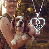Sterling Silver Dog Paw Necklace for Women, Paw Print Infinity Necklace for Women, Pet Lovers Birthday Gifts