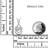 Infinity Necklace 925 Sterling Silver Infinity Jewelry for Women Heart Zircon Drop Necklace for Girlfriend