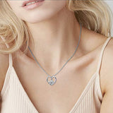 925 Sterling Silver Cubic Zirconia Heart Necklaces Forever Lover  Pendant Gifts for Women Wife