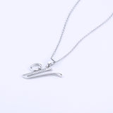925 Sterling Silver Fashion Jewelry Woman Accessories Pendant Letter V
