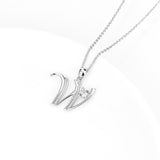 Cubic zirconia real silver jewelry alphabet men brother necklace