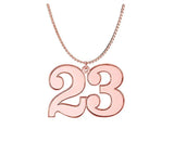 925 Sterling Silver Combine Number Pendant Necklace Custom Made With Numbers