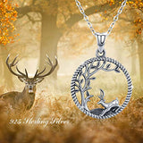  Silver Animal Love Heart Pendant Necklace
