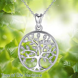 925 Sterling Silver  Tree of Life Forever Love Pendant Necklace, Gift for Women Mom