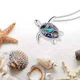 925 Sterling Silver Turtle Necklace Gifts Pendant Jewelry Birthday Gift Stocking Stuffers for Her