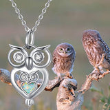 Sterling silver Mama Owl Necklace  Animal Pendant Ornament Jewelry Own Necklaces Gifts for Women