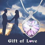 Love Guardian Heart Pendant Necklace Crystals Gift for Women Birthday Anniversary, Christmas Thanksgiving Gift Necklaces for Momen