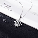 925 Sterling Silver Celtic Knot Necklace Endless Love Vintage Irish Pendant Jewelry for Mother Nana Her