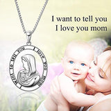 Angel caller Mother Daughter Jewelry Necklace Sterling Silver Love Heart Mother and Child Jewelry for Women Girls