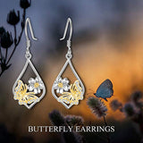 S925 Sterling Silver Dangle Drop Hooks Earrings Jewelry Gifts for Women Girls Birthday