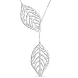 Lariat Leaves Necklace 