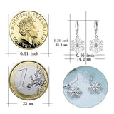Sterling Silver Snowflake Drop Earrings for Women Snowflake Pierced Dangle Earrings Winter Jewelry