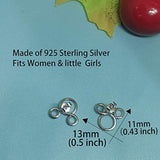 Hypoallergenic S925 Sterling Silver Mickey Mouse Stud Earrings for Women Girls Birthday Jewelry Gifts