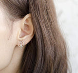 Sterling Silver Earrings Cat Moon Earrings Cat Lovers Gift for Women