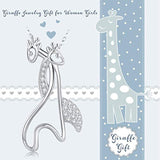 925 Sterling Silver Elegant Giraffe Pendants Necklace  Animal Lover For Mother's Day
