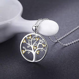 Tree of Life With Heart Pendant Necklace 925 Sterling Silver Fashion Gifts for Women Daughter Wife Mother on Birthday Anniversary