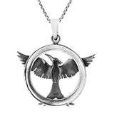 Amazing Rising Phoenix 925 Sterling Silver Pendant Necklace