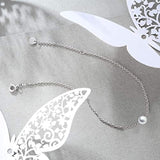 Single Pearl Anklet Sterling Silver Bracelets Women Girls Freshwater Cultured Pearls For Women