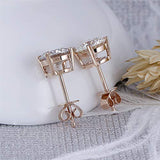 14K Gold Heart Arrows Cut Moissanite Stud Earrings for Women