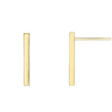 14K Gold Plated Sterling Silver Post Dainty Mini Bar Stud Earrings Gold Earrings For Women