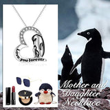 Penguin Necklace Gifts for Women Sterling Silver Mother Daughter Necklace for Mom Daughter