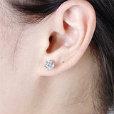 14K Gold  Heart Arrows Cut Moissanite Stud Earring  for Women