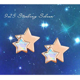 Star Earrings Hypoallergenic Opal Earrings Studs 925 Sterling Silver Opal Jewelry for Women