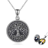 Silver Tree of Life Locket Necklace