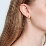 925 Sterling Silver Filigree Puffed Teardrop Earrings Hollow Dangle Earrings with Cubic Zirconia for Women and Girls