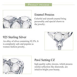 925 Sterling Silver White Flower Charm for Women Snake Bracelet Charm