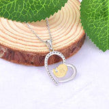 Happy Sloth Animal Heart Pendant Necklace 925 Sterling Silver Birthday Jewelry for Women Girls