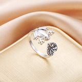 S925 Sterling Silver Frog Heart Ring For Women Girl