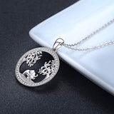 925 Sterling Silver Elephant Pendant Necklace Lucky Jewelry Birthday for Women Mother