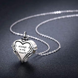 Urn Necklaces for Ashes Cremation Jewelry for Ashes 925 Sterling Silver Cremation Necklace for Ashes Angel Wing Always in My Heart Necklace Ashes Necklace (Always in My Heart)