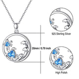 Cute Turtle Animal Necklace S925 Sterling SilverTurtle Animal Jewelry Pendant Necklace Gifts for Women