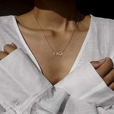 Silver Infinity Love Kitty Pendant Jewelry 