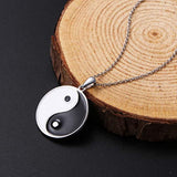 S925 Sterling Silver Ying Yang Tai Chi Pendant Necklaces
