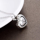 Sterling Silver Cross Cremation Urn Necklace for Human Ashes Memorial Keepsake Jewelry