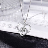 925 Sterling Silver Love Heart Infinity Birthstone Pendant Necklace Jewelry Gifts for Women Mom Wife