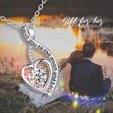 S925 Sterling Silver CZ Heart Pendant I Love You to The Moon and Back Infinity Necklaces